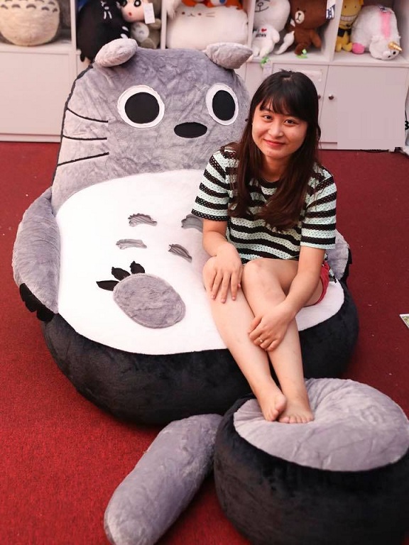   Gối lười hạt xốp Totoro size Đại 90 x 1,2m