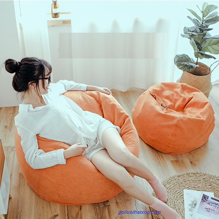 Ghế lười giọt nước Tựa lưng Size trung (80 x110cm) Vải Nhung Lạnh Hàn Quốc