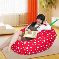 Gối Lười Giọt Nước Dâu Tây (90 X 120cm) Vải Cao Cấp Nhập Khẩu