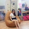 Gối Lười  Quả Lê (90 X120cm) Vải Nhung Lạnh